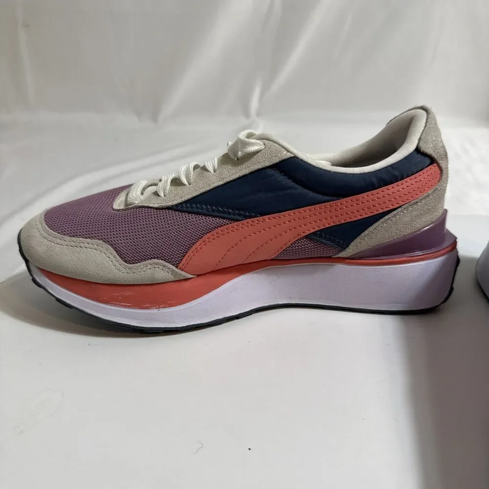 Puma Cruise Rider Sneakers Womens 8M Low Top Shoes Purple Orange Blue
